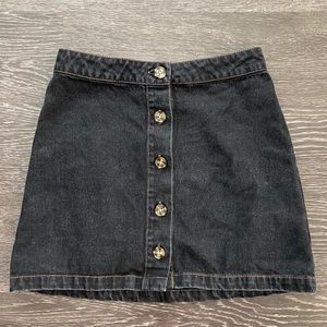 Denim Skirt with Buttons